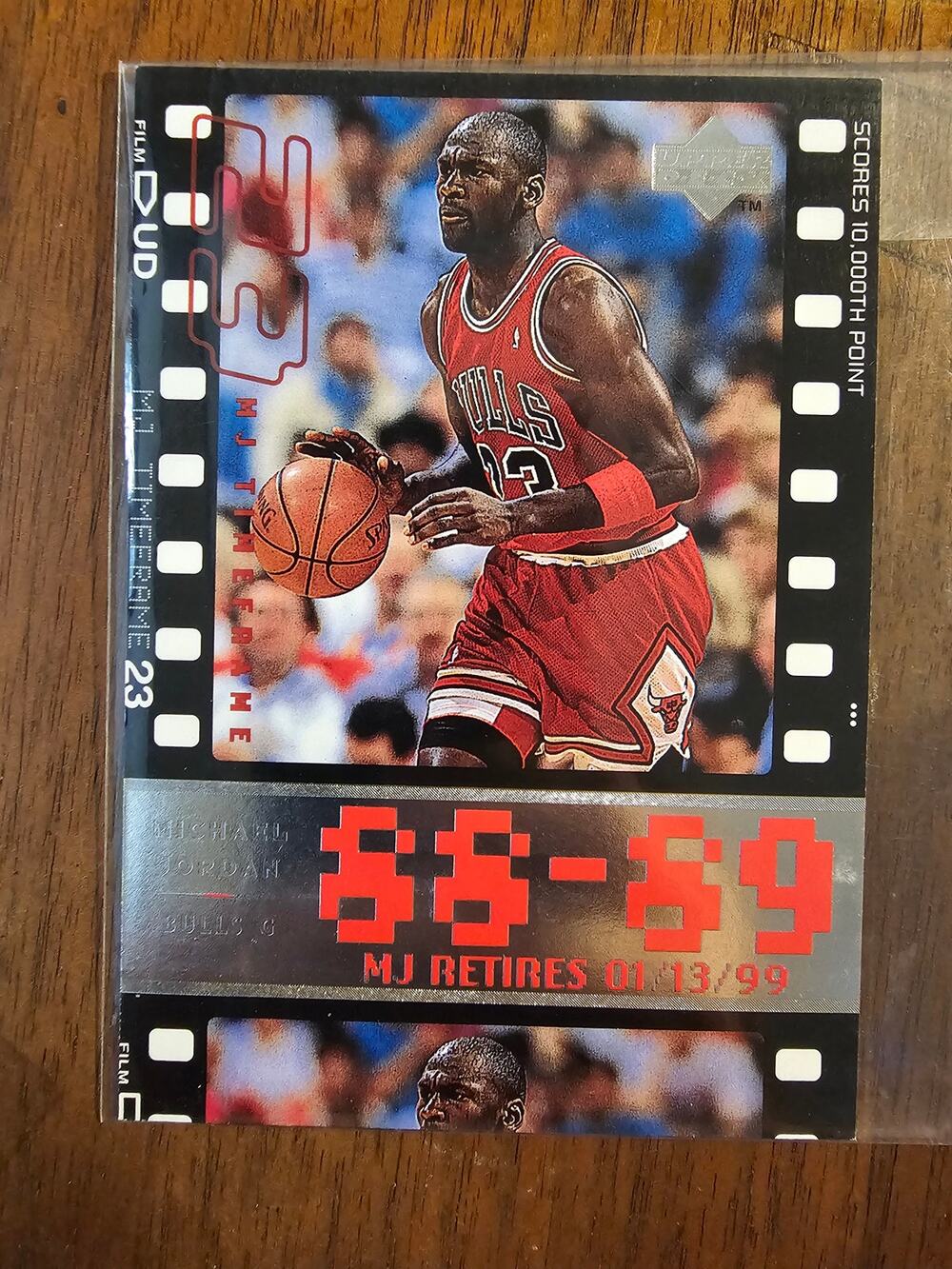Michael Jordan 1999 Upper Deck #C5 - Scores 10,000th Point - MJ Retires - Jumbo